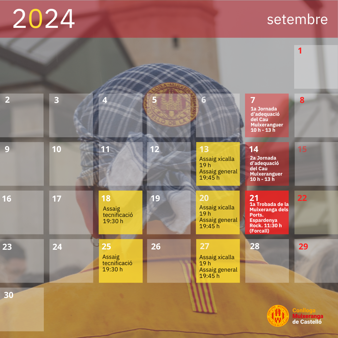 Calendari de setembre de 2024