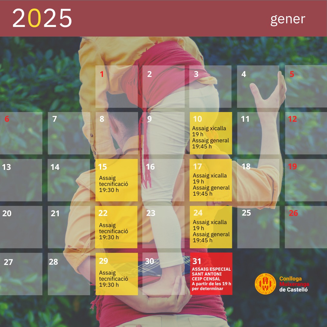 Calendari de gener