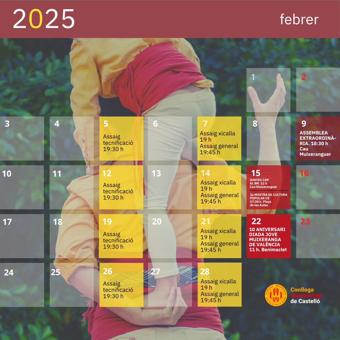 Calendari de febrer