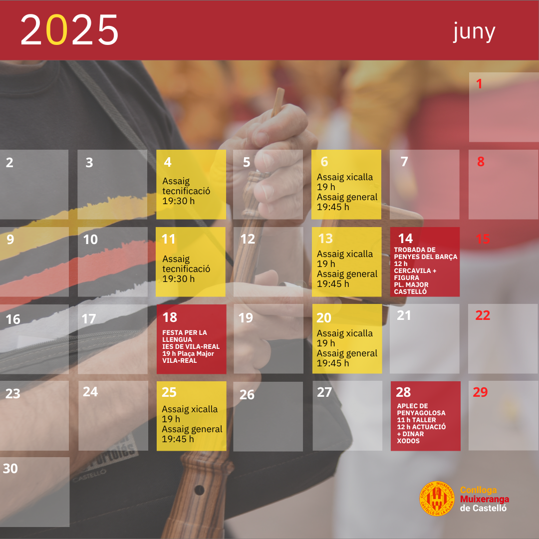 Calendari de juny de 2025