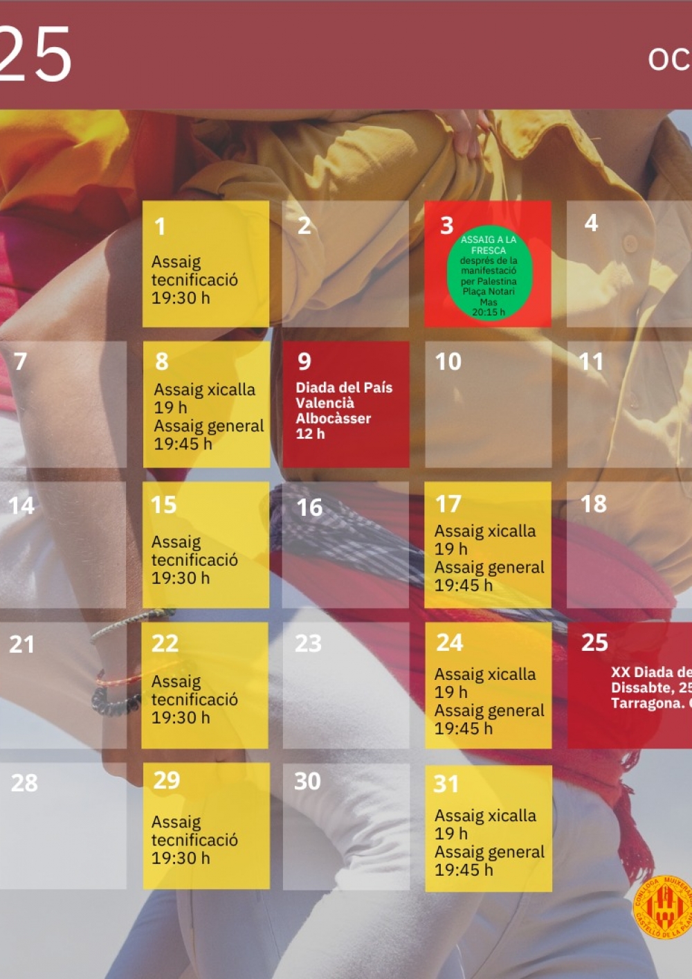 Calendari d'octubre