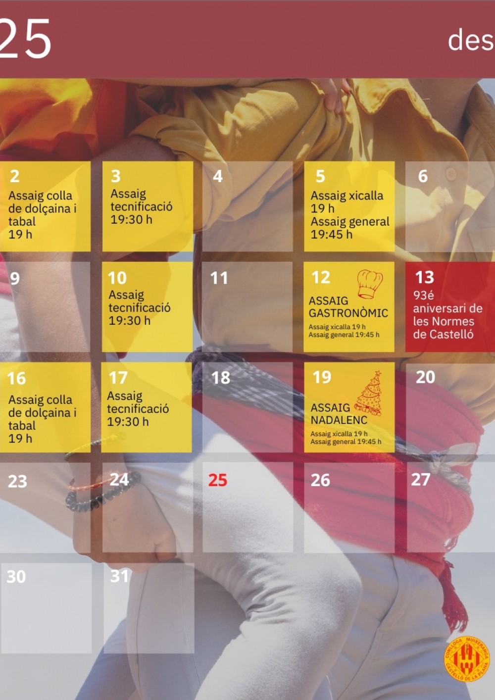 Calendari de desembre de 2025