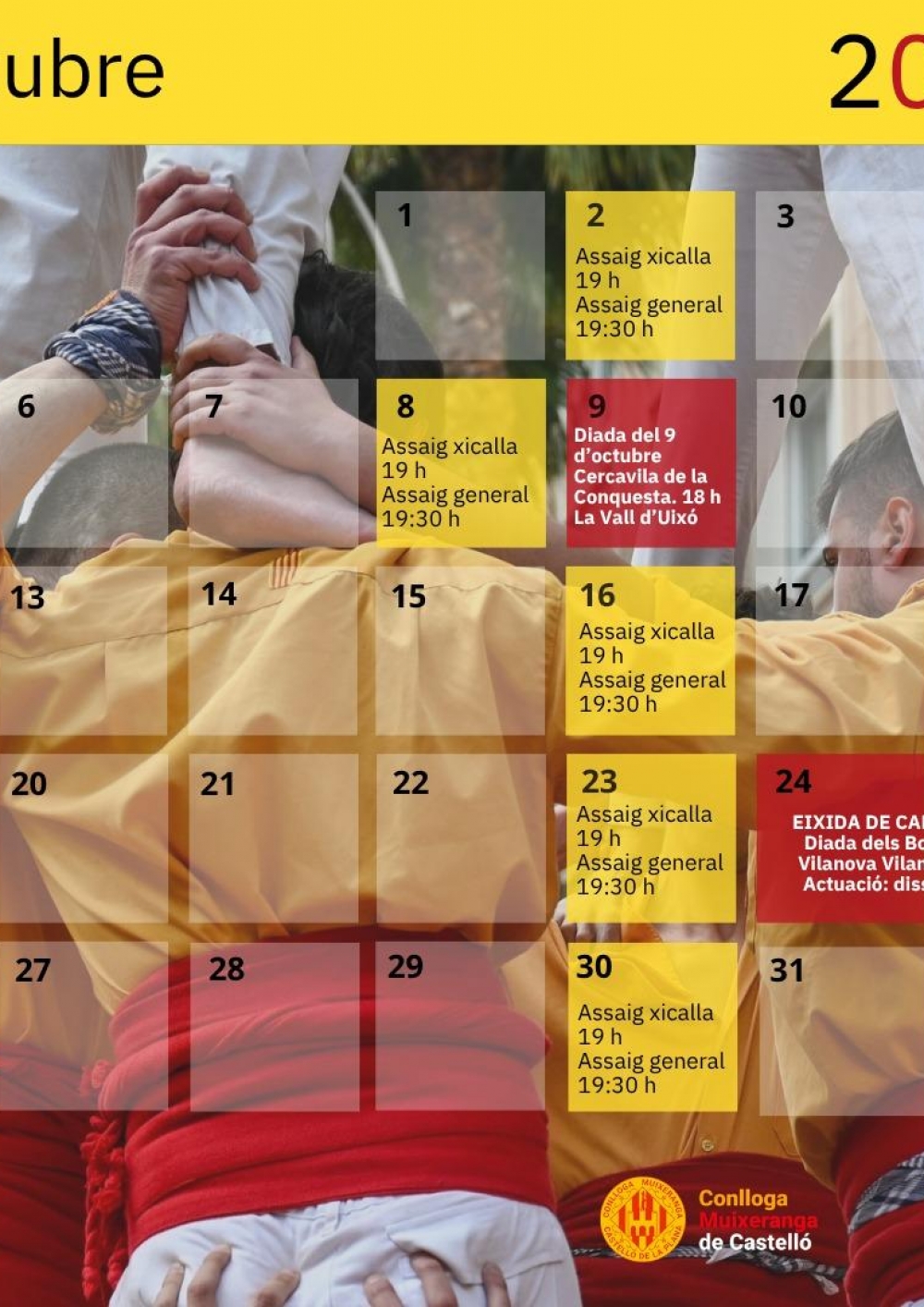 Calendari d'octubre de 2026