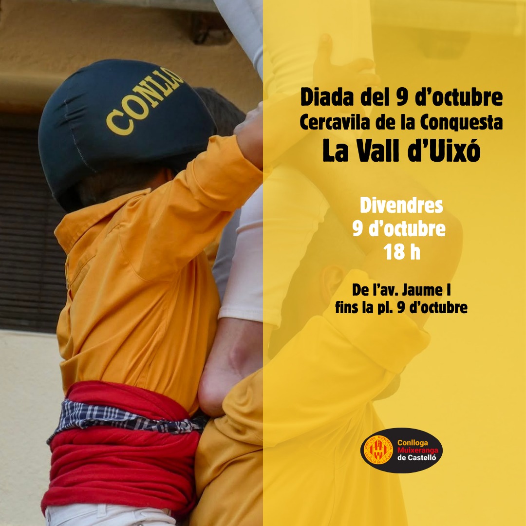 Actuaci&oacute; de la Conlloga per la Diada del 9 d'octubre. La Vall d'Uix&oacute;