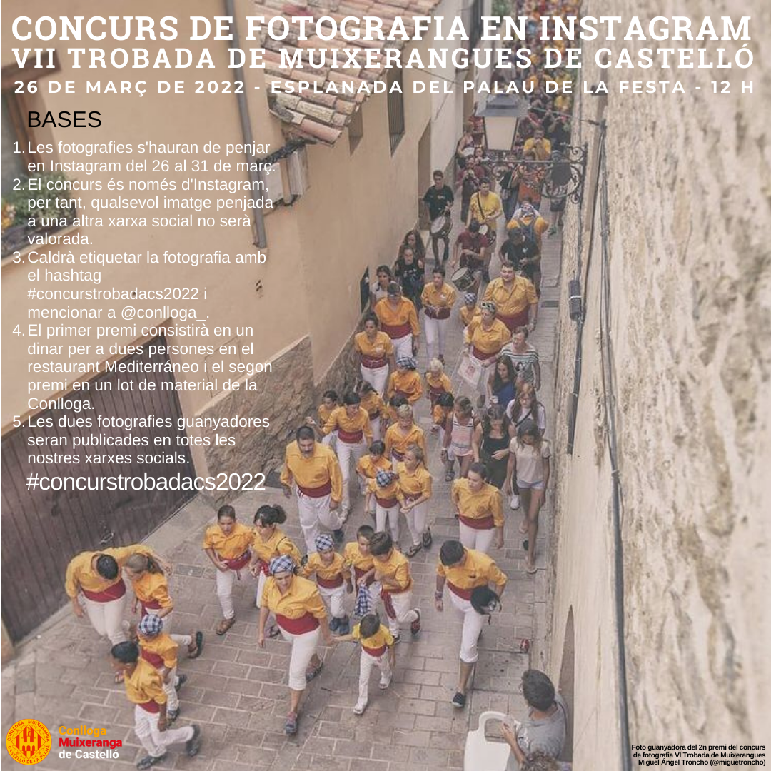 Concurs de fotografia en Instagram VII Trobada de Muixerangues de Castell&oacute;