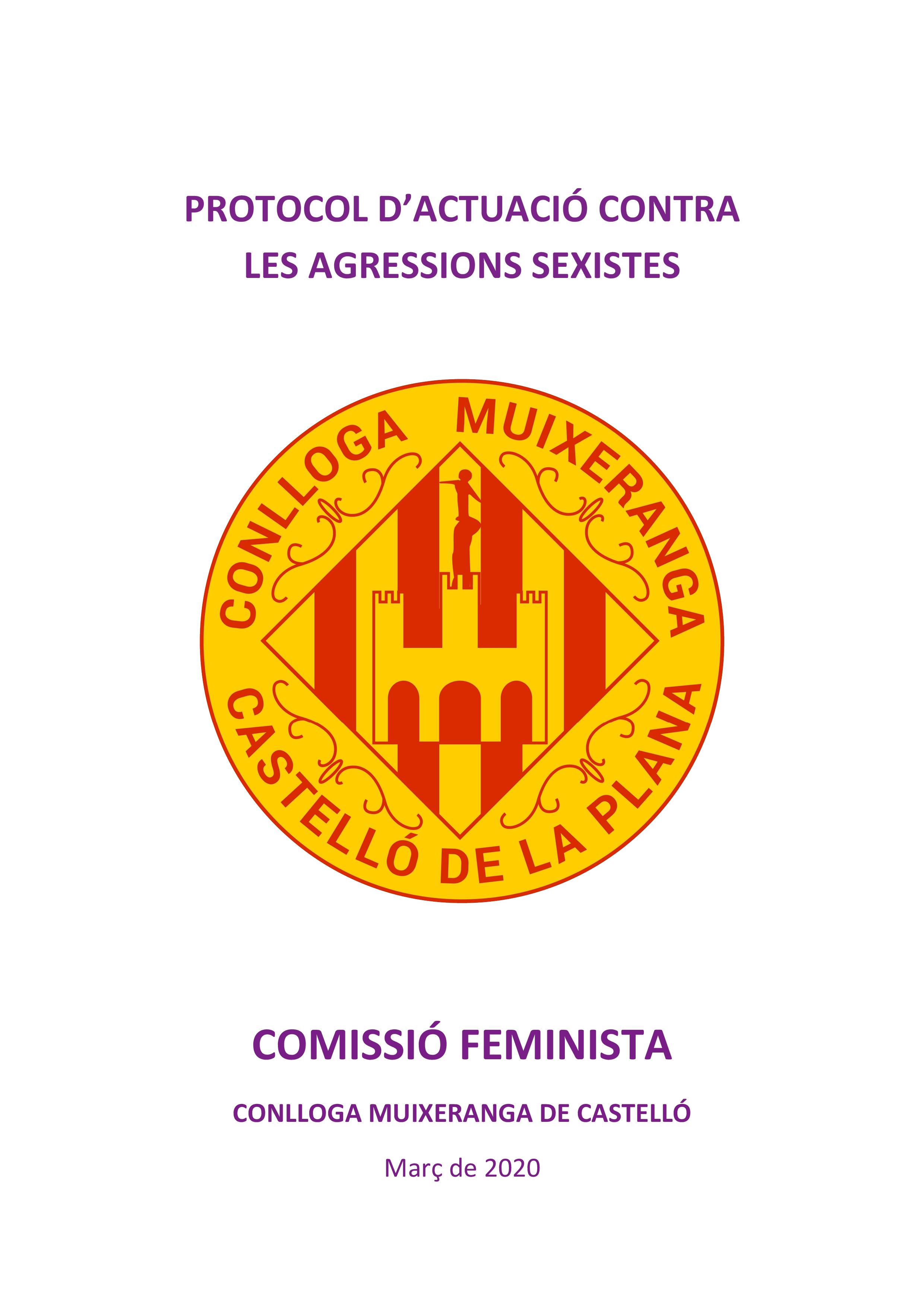 Protocol d'actuaci&oacute; contra les agressions sexistes