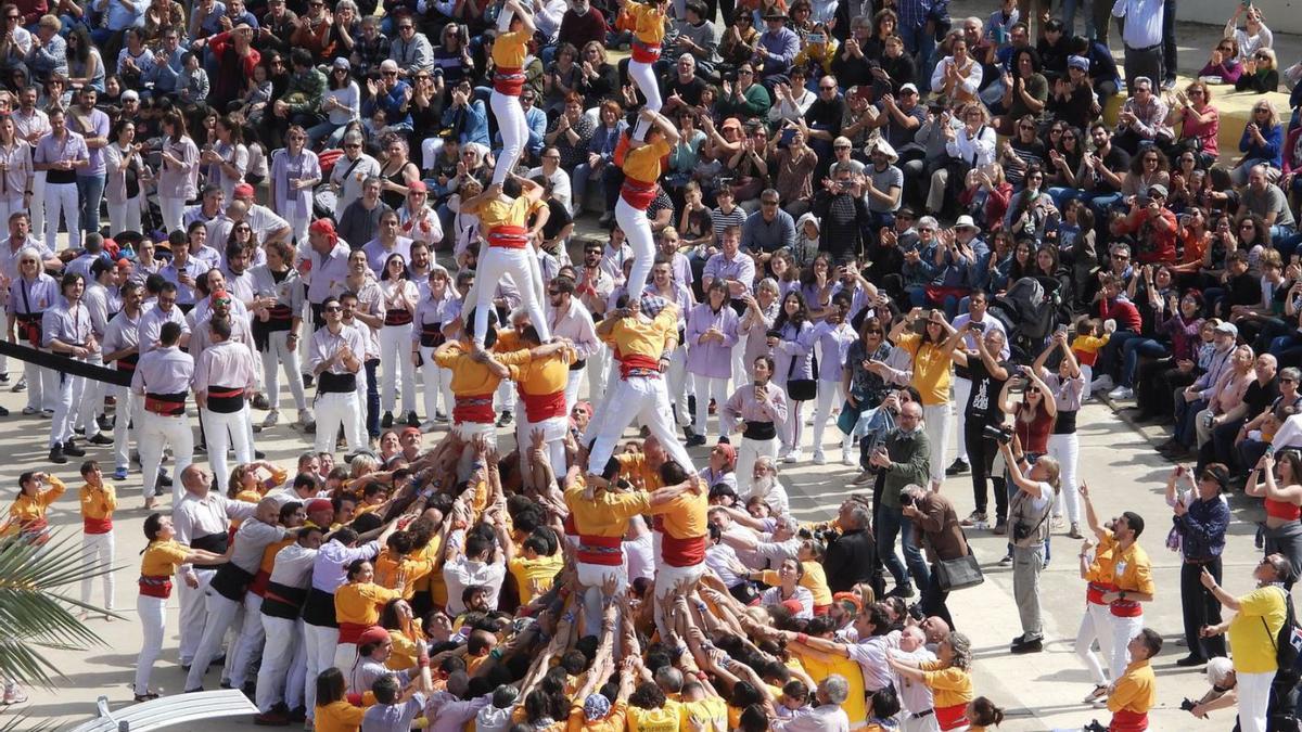 Exhibici&oacute; de gran nivell en la VIII Trobada de Muixerangues de Castell&oacute;